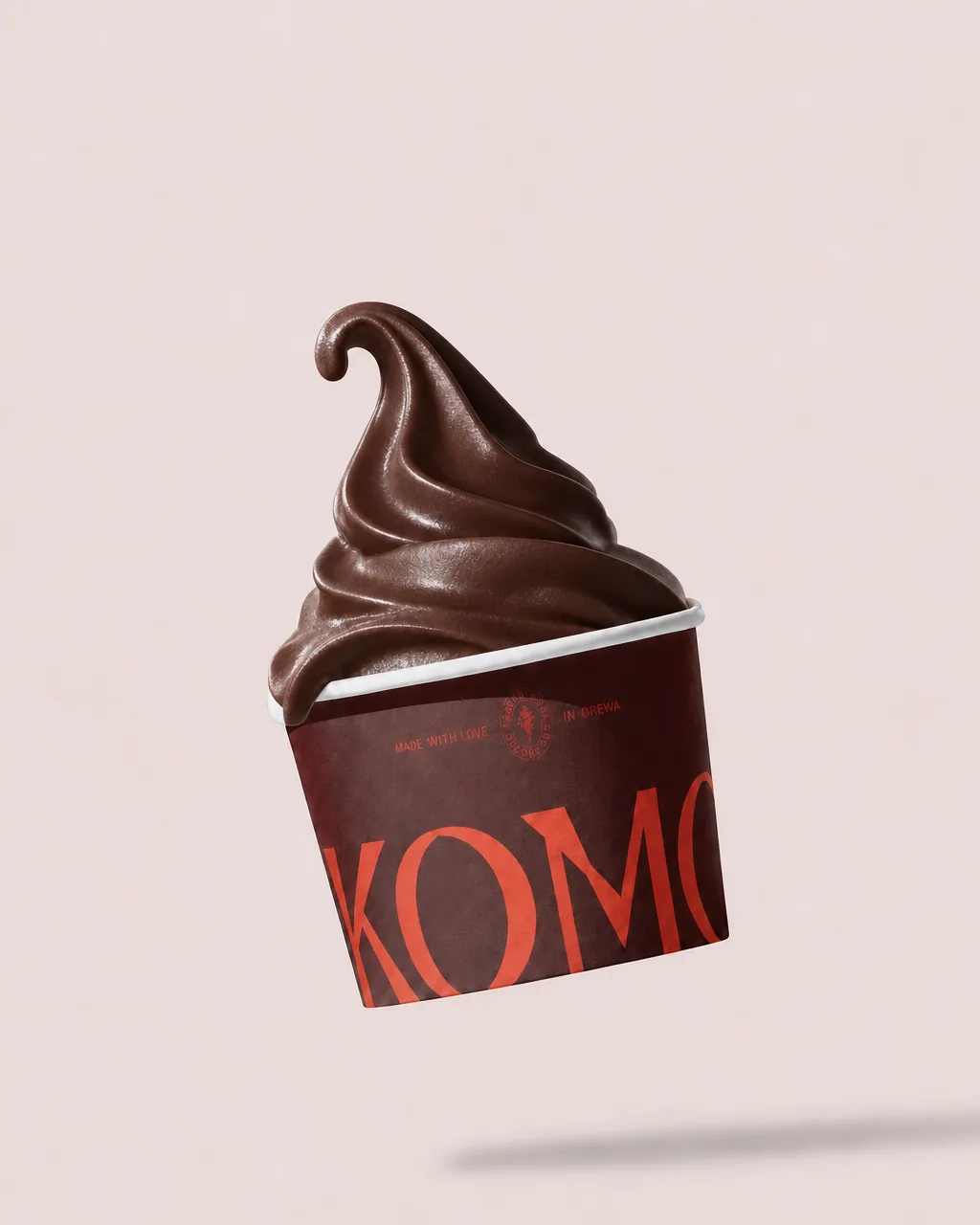 Komo Dark Chocolate base in a branded cup