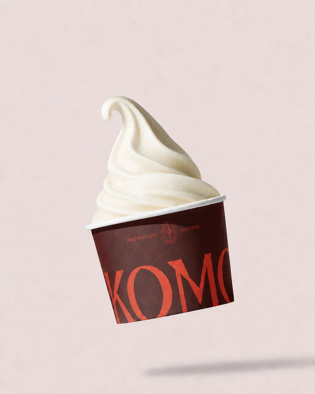 Komo Vanilla Bean base in a branded cup